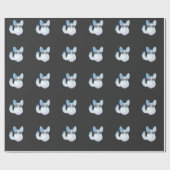 Papier Cadeau Rodent Chinchilla rétro avec lunettes de soleil (Plat)