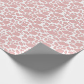 Papier Cadeau Rodéo d'impression de vache rose moderne (Coin)