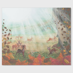 Papier Cadeau Roe Deer Capreolus capreolus dans la lumière du so