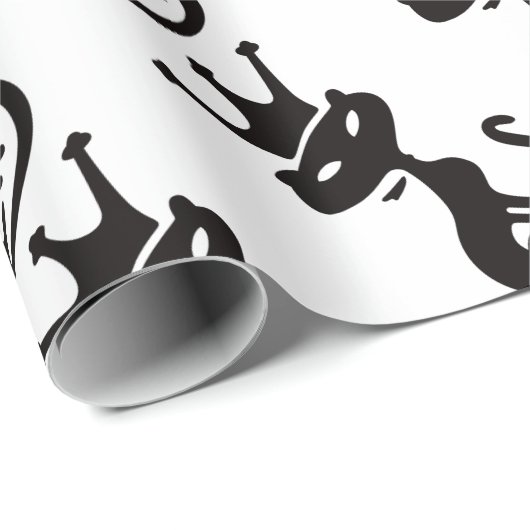 Papier Cadeau Roi de chat (Coin rond)