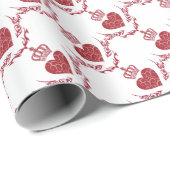 Papier Cadeau Roi de coeur (Coin rond)