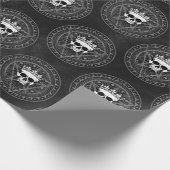 Papier Cadeau Roi des morts : Dark Gothic Royal Sigil Noir (Coin)