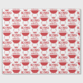 Papier Cadeau Roi Du Grill, Rouge (Plat)