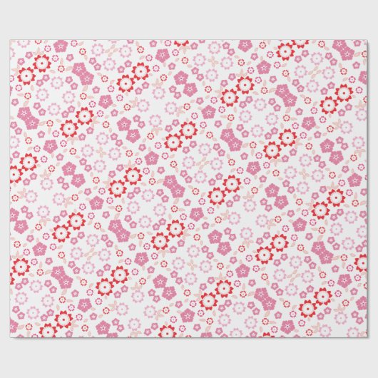 Papier Cadeau Rôle de présente estampe cherry blossom sakura (Plat)