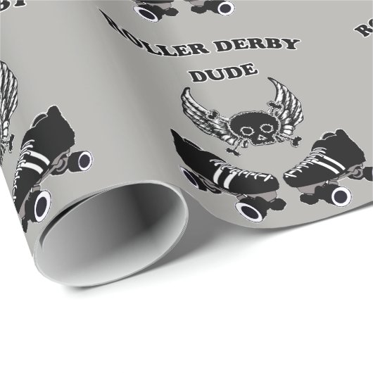 Papier Cadeau Roller Derby Dude (Coin rond)