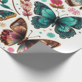 Papier Cadeau rolo de papel de presente com estampa borboletas (Coin)