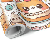 Papier Cadeau rolo de papel de presente com estampa infantil (Coin rond)