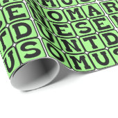 Papier Cadeau Romanes Eunt Domus, Graffiti Latin (Coin rond)