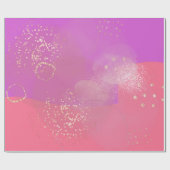 Papier Cadeau Romantic glitter pink art (Plat)