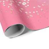 Papier Cadeau Romantic glitter pink art (Coin rond)