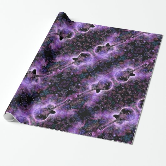 Papier Cadeau Romantic Guitar Music (Déroulé)