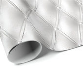 Papier Cadeau Romantique Blanc Faux Cuir (Coin rond)