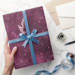 Papier Cadeau Romantique Bourgogne Étincelle Fête des mariées br<br><div class="desc">Romantique Bourgogne Étincelle Fête des mariées brillante</div>