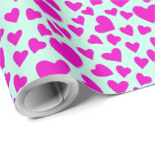 Papier Cadeau Romantique Cute Hearts Amour Saint Valentin Motif (Coin rond)