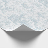 Papier Cadeau Romantique Joli bleu clair Toile cadeau (Coin)