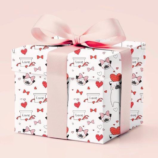 Papier Cadeau Romantique Red Heart Carlin Amour | Saint Valentin