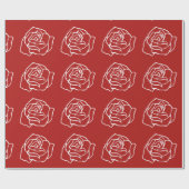 Papier cadeau Romantique Red Rose (Plat)