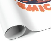 Papier Cadeau Ronron cosmique - Chat guitariste astro (Coin rond)