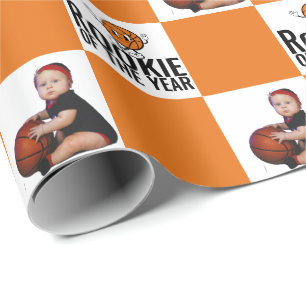 Papier Cadeau Rookie De L'Année Basketball Anniversaire Customis