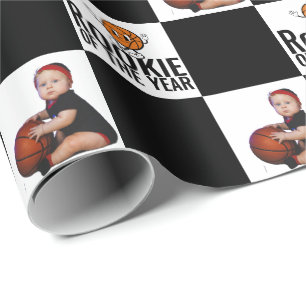 Papier Cadeau Rookie De L'Année Basketball Anniversaire Customis
