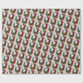 Papier Cadeau Rooster Bleu, Regard De Delft, (Plat)
