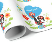 Papier Cadeau Rooster portugais (Coin rond)