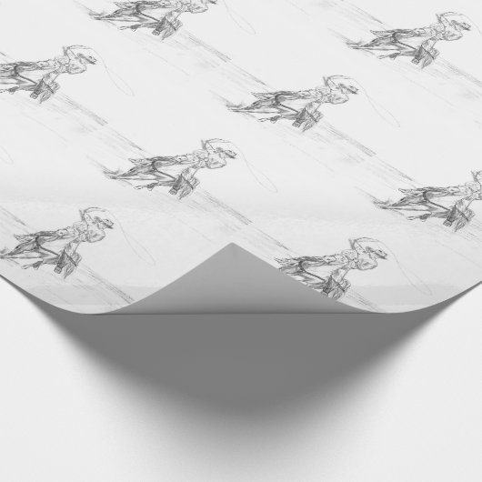 Papier Cadeau Roping de cowboy (Coin)