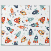 Papier Cadeau Roquettes (Plat)