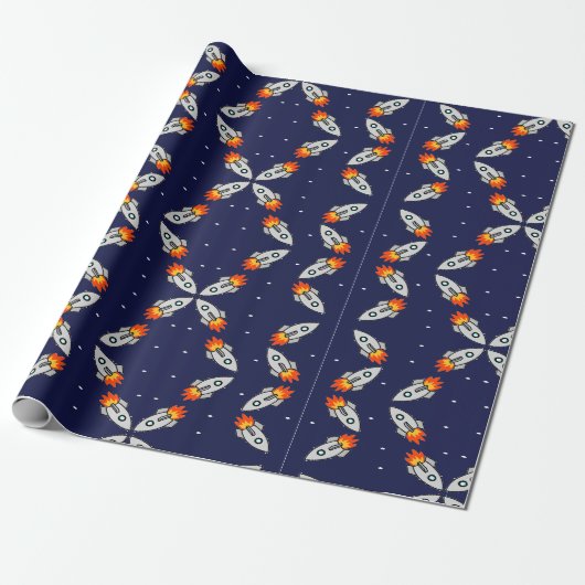 Papier Cadeau Roquettes folles (Déroulé)