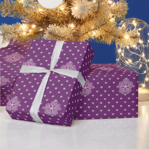 Papier Cadeau Rosace bleu ou rouge pour bébé&enfant
