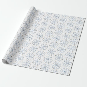 Papier Cadeau Rosaire Fleur Bleue en Fleur
