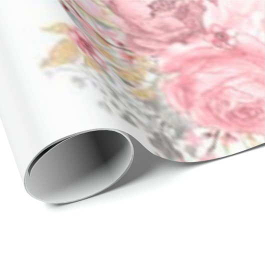 Papier Cadeau Rose (Coin rond)