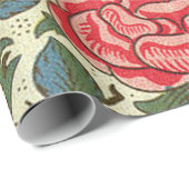Papier Cadeau Rose 1883 William Morris (Coin rond)