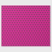 Papier Cadeau rose à pois (Plat)