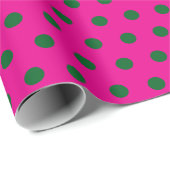 Papier Cadeau rose à pois (Coin rond)