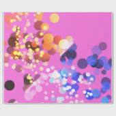 Papier Cadeau Rose Abstrait avec lumières bokeh colorées (Plat)