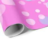 Papier Cadeau Rose Abstrait avec lumières bokeh colorées (Coin rond)