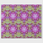PAPIER CADEAU ROSE ABSTRAITE PURPLE FUCHSIA STAR (Plat)
