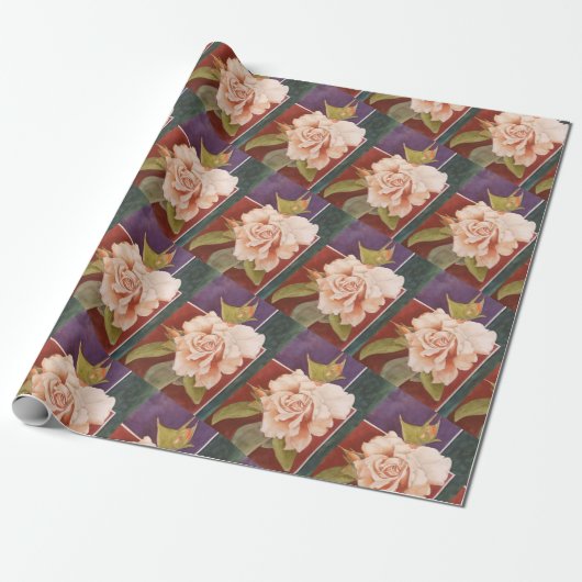 Papier Cadeau Rose antique (Déroulé)