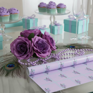 Papier Cadeau Rose Aqua