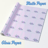 Papier Cadeau Rose Aqua