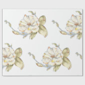 Papier Cadeau Rose arbuste\ (Plat)