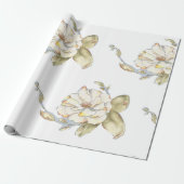 Papier Cadeau Rose arbuste\ (Déroulé)