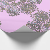 Papier Cadeau Rose aristocratique de monogramme (Coin)