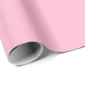 Papier Cadeau Rose bébé couleur unie (Coin rond)