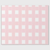Papier Cadeau Rose & Blanc Rayure Carré (Plat)