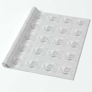 Papier Cadeau Rose blanche