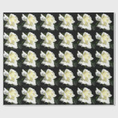 Papier Cadeau Rose blanche Pascali (Plat)