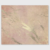 Papier Cadeau Rose Blancs Bleu Taches de marbre doré brillant VI (Plat)