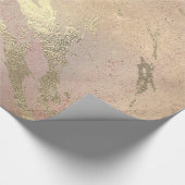 Papier Cadeau Rose Blancs Strokes Skin Gold Marble Spark (Coin)